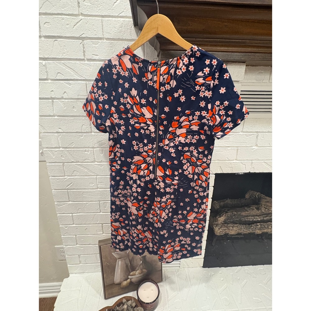 Boden Easy Shift Dress Navy Retro Mod Floral Short Sleeve US 8R - Picture 4 of 4